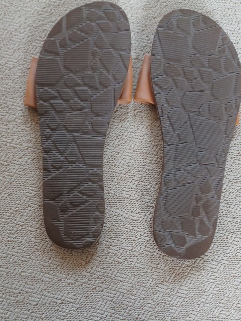 Volcom Tan Leather Slide Sandals - Picture 7 of 9